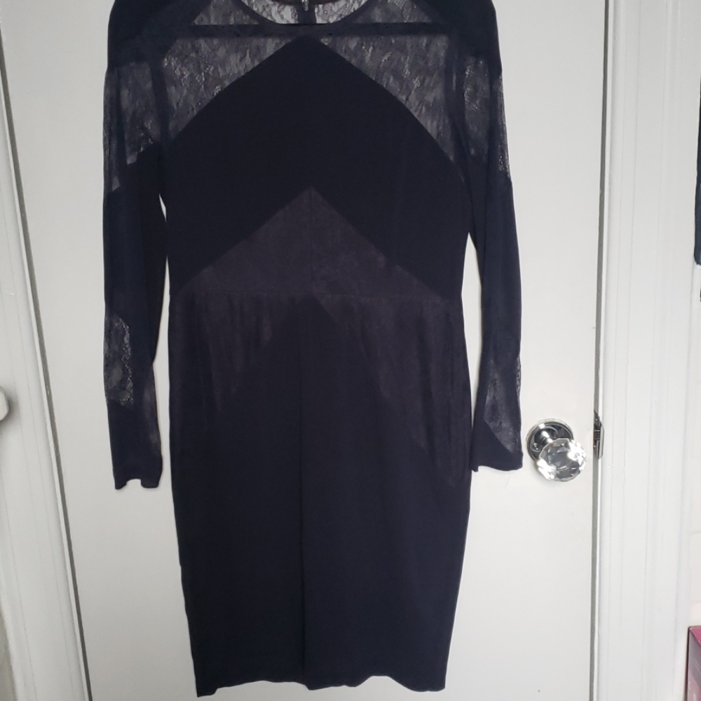 Whistles Navy Silk Dress